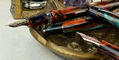 bohemian twilight supernova LE fountain pens_4 trims_nibs_from_side